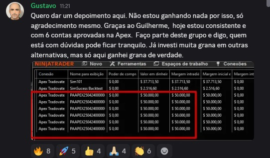 6 contas aprovadas na Apex